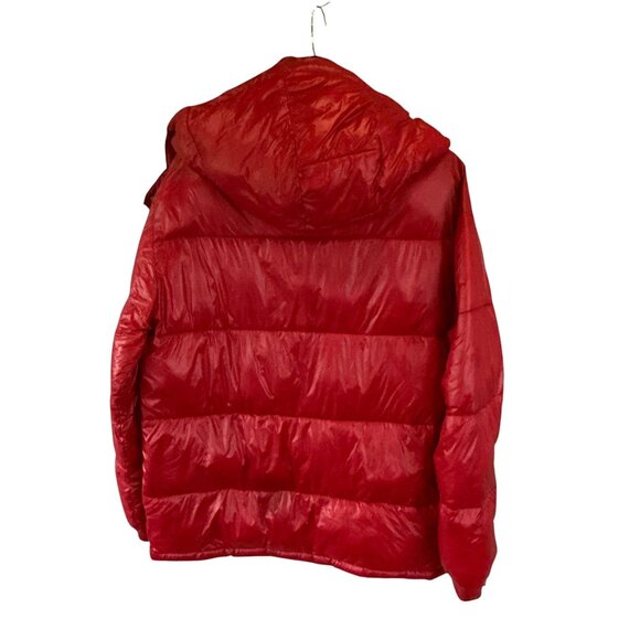 Cropp Red Puffer Jacket Women's XL Hooded Outerwear Winter Coat - Picture 2 of 10
